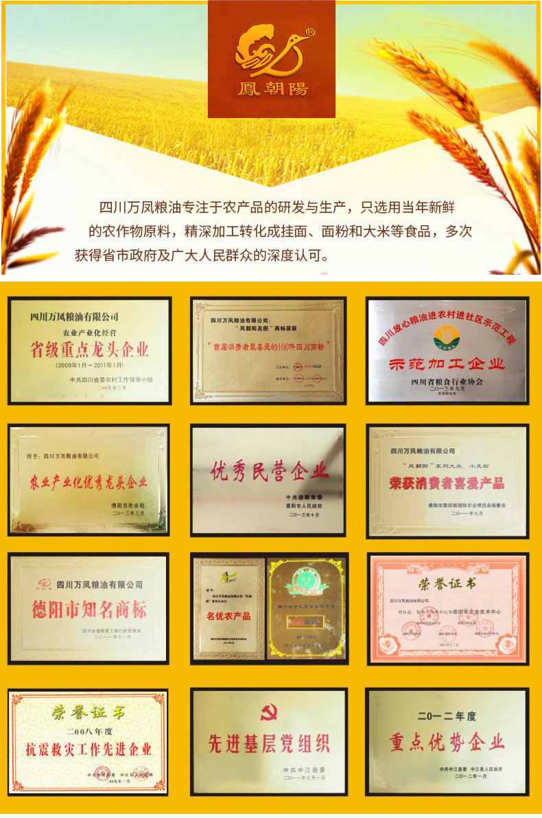 中江阳光面四川万凤粮油有限公司正宗中江挂面厂家手工中江挂面厂家